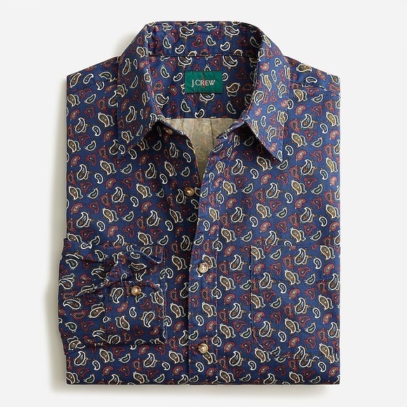 J.Crew Vintage twill shirt in print
Item BK021 Paisley - Picture 4 of 6